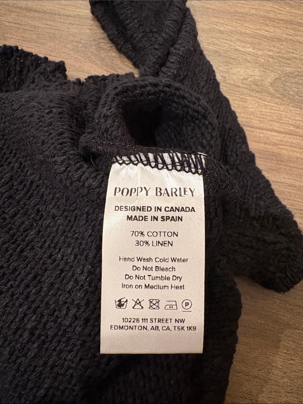 Poppy Barley Black Cotton Linen Knit Tank - Picture 6 of 9